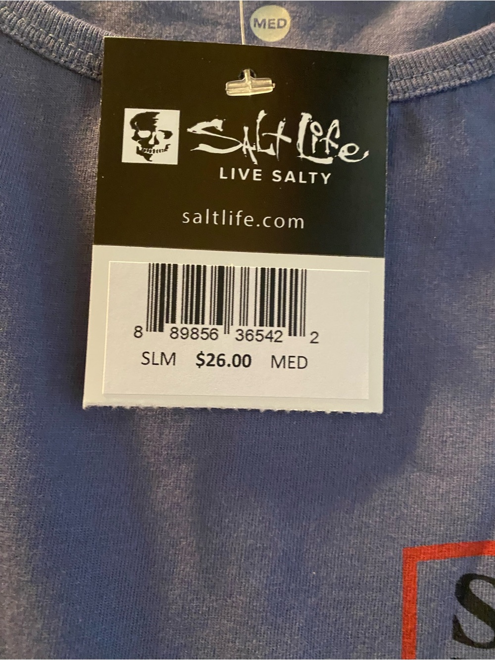 Salt Life Men’s Steel Blue Chasing Tail Design Tank Top NWT Size M - Picture 3 of 6